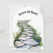 Invitation Drôle Divorce Liberté encourage à de nouveaux débu (Dos)