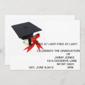 INVITATION DRÔLE D'OBTENTION DU DIPLÔME (Devant / Derrière)