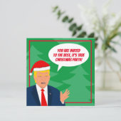 Invitation Drôle Donald Trump avec Noël Noël (Debout devant)