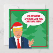 Invitation Drôle Donald Trump avec Noël Noël (Devant)