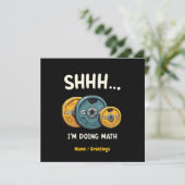 Invitation Drôle Doy Math Poids Lifting entraînement (Debout devant)