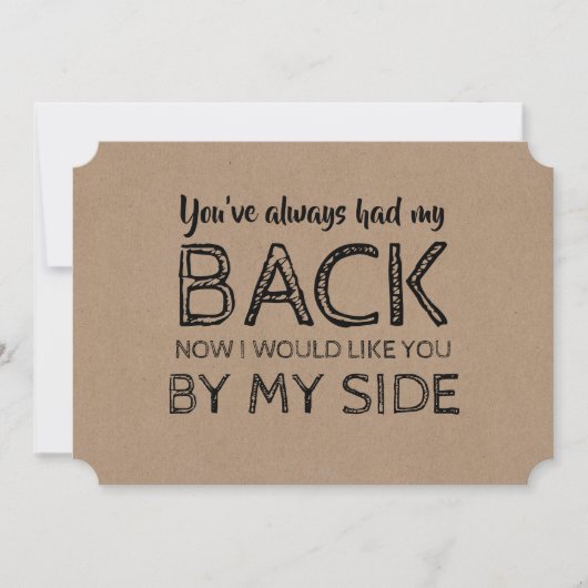 Invitation Drôle d'une servante d'honneur ou d'une servante d (Devant)