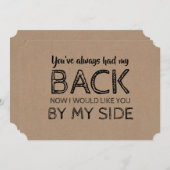 Invitation Drôle d'une servante d'honneur ou d'une servante d (Devant / Derrière)