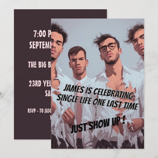Invitation drôle et amusante à une soirée d'enterr (Devant / Derrière)