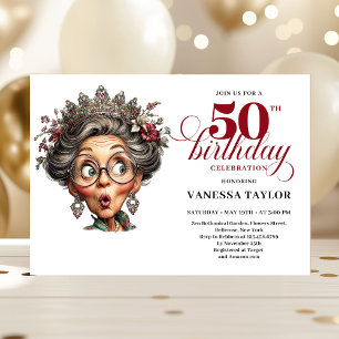 Invitation drôle et élégante pour les 50 ans d'une