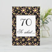 Invitation drôle et florale pour 70e anniversaire (Debout devant)