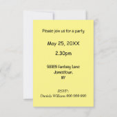 Invitation Drôle et mignon poney avec bébé - anniversaire de  (Dos)