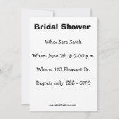 Invitation drôle Fête des mariées Humour (Dos)