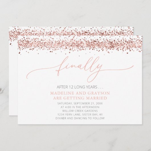 Invitation Drôle Finalement Se Marier Mariage Décontracté (Devant / Derrière)