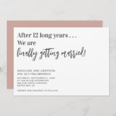 Invitation Drôle Finalement Se Marier Mariage Décontracté (Devant / Derrière)