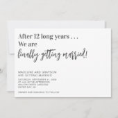 Invitation Drôle Finalement Se Marier Mariage Décontracté (Devant)