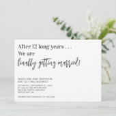 Invitation Drôle Finalement Se Marier Mariage Décontracté (Debout devant)
