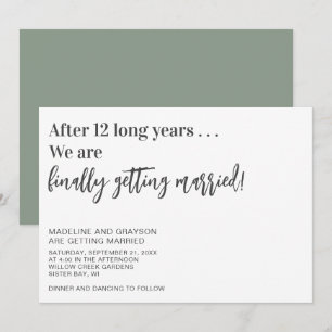 Invitation Drôle Finalement Se Marier Mariage Décontracté