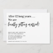 Invitation Drôle Finalement Se Marier Mariage Décontracté (Devant)