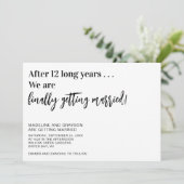 Invitation Drôle Finalement Se Marier Mariage Décontracté (Debout devant)