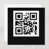 Invitation Drôle Geek Human QR Code Code code-barres Scanner (Devant / Derrière)