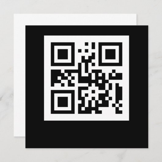 Invitation Drôle Geek Human QR Code Code code-barres Scanner (Devant / Derrière)