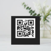 Invitation Drôle Geek Human QR Code Code code-barres Scanner (Debout devant)