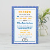 Invitation Drôle gel Police Officier Parti de retraite (Debout devant)