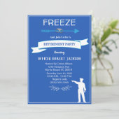 Invitation Drôle gel retraite de la police (Debout devant)