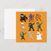 Invitation Drôle Halloween caractères Dabbing (Devant / Derrière)
