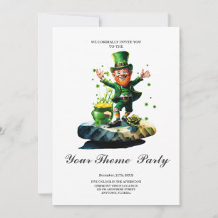 Invitation Drôle heureux leprechaun