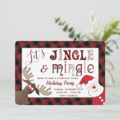 Invitation Drôle Jingle & Fête de vacances (Debout devant)