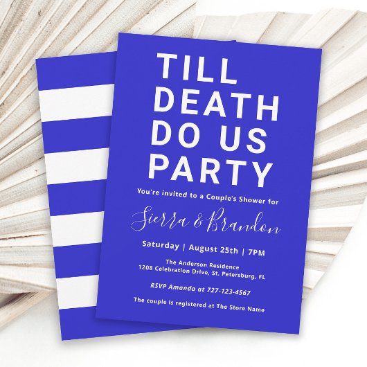 Invitation Drôle jusqu'à la mort Do Us Party Couple's Shower