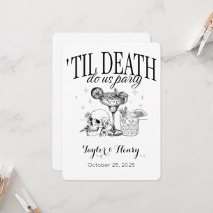 Invitation Drôle jusqu'à la mort Fêtons-nous mariage invitati