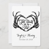 Invitation Drôle jusqu'à la mort Fêtons-nous mariage invitati (Devant)