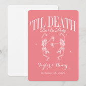 Invitation Drôle jusqu'à la mort Fêtons-nous mariage invitati (Devant / Derrière)