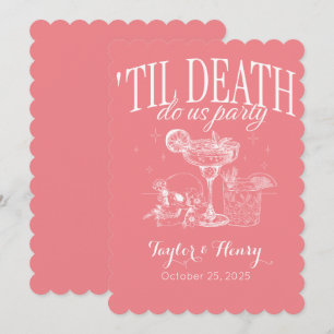Invitation Drôle jusqu'à la mort Fêtons-nous mariage invitati