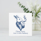 Invitation Drôle lapin Classé Fumer Cigar (Debout devant)