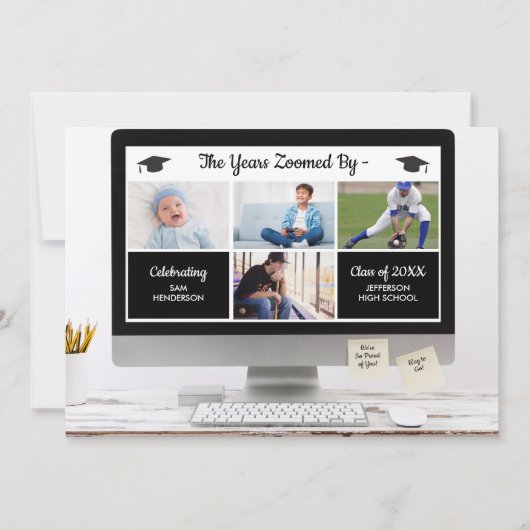 Invitation Drôle Les Années Se Sont Écoulées En Un Clin D'œil (Devant)