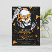 Invitation Drôle lunettes squelette Sushi fête d'Halloween (Debout devant)