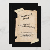 Invitation Drôle Mariage Humour papier Tatty (Devant / Derrière)