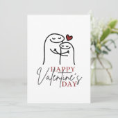 Invitation Drôle Mème Couple Valentine's Day Card Quirky (Debout devant)