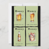 Invitation Drôle Miel Do Couples Mariage (Dos)