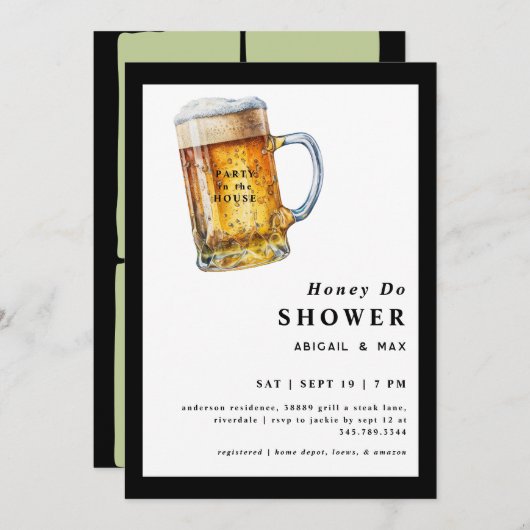 Invitation Drôle Miel Do Couples Mariage (Devant / Derrière)