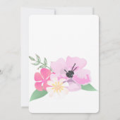 Invitation Drôle mignon rose flamingo baby shower virtuel (Dos)