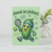 Invitation Drôle mignon sucré comme chatons Pickleball (Debout devant)