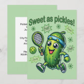 Invitation Drôle mignon sucré comme chatons Pickleball (Devant / Derrière)