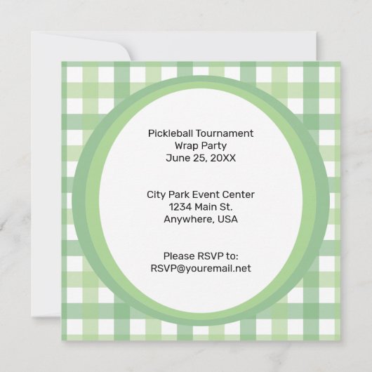 Invitation Drôle mignon sucré comme chatons Pickleball (Dos)