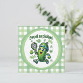 Invitation Drôle Mignon Sucré comme des Pickles Pickleball (Debout devant)