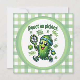 Invitation Drôle Mignon Sucré comme des Pickles Pickleball