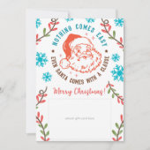 Invitation Drôle Noël Père Noël Titulaire de carte-cadeau (Devant)