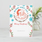 Invitation Drôle Noël Père Noël Titulaire de carte-cadeau (Debout devant)