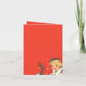 Invitation Drôle Noël rétro vintage. (Dos)