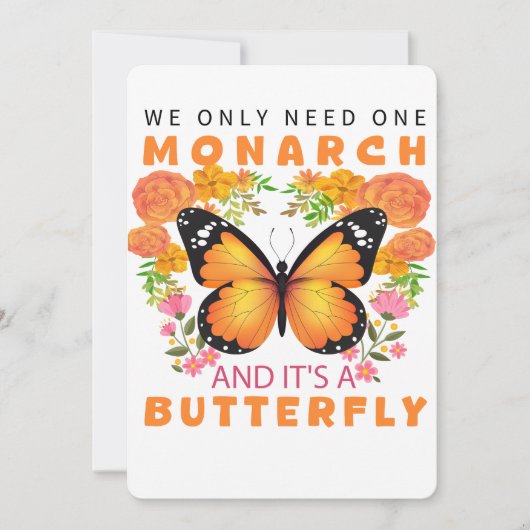 Invitation Drôle, nous n'avons besoin que d'un monarque et c' (Devant)