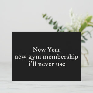 Invitation Drôle Nouvel An Abonnement Gym Fitness Humour Pare